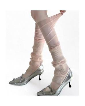 Guêtres--coton-laine--fine-cote-tulle-rose