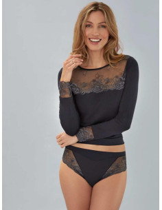 T-shirt-dentelle-Greta-Janira-Manches- longues