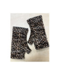 Mitaines léopard Velours doublé polaire hiver