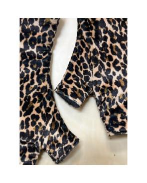 Mitaines léopard Velours doublé polaire hiver