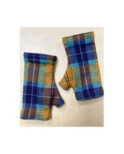 Mitaines Tartan Bleu doublé polaire hiver