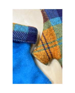 Mitaines Tartan Bleu doublé polaire hiver