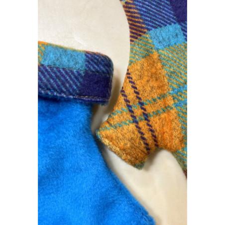 Mitaines Tartan Bleu doublé polaire hiver