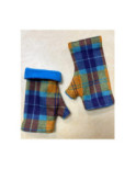 Mitaines Tartan Bleu doublé polaire hiver