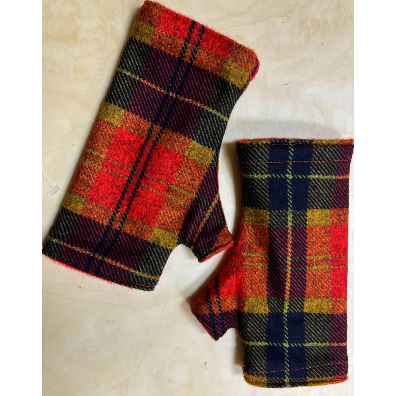 Mitaines Tartan rouge doublé polaire hiver