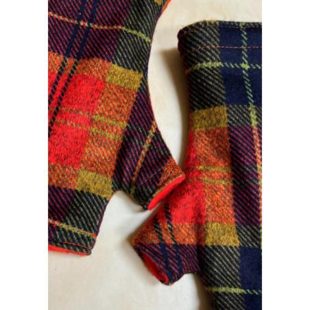 Mitaines Tartan rouge doublé polaire hiver