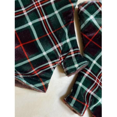 Mitaines BurbChic brun vert doublées polaire hiver