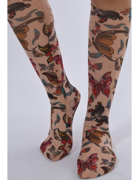 Mi bas imprimé au cent Papillons