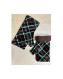 Mitaines BurbChic brun vert doublées polaire hiver