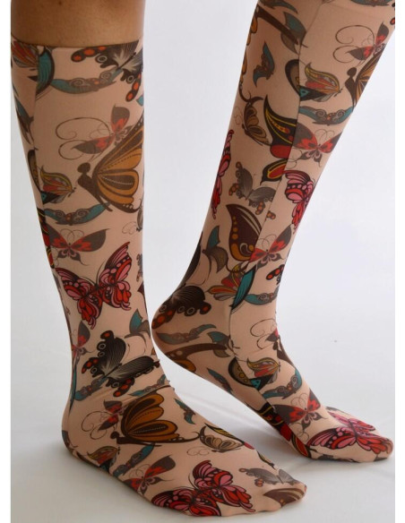 Mi bas imprimé au cent Papillons