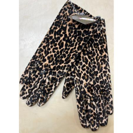 Gants de velours imprimé Léopard Griffy Chic