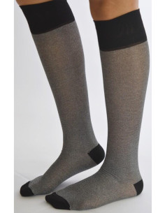 Mi bas coton Lurex Argent