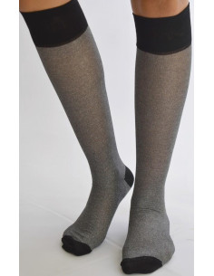 Mi bas coton Lurex Argent 2