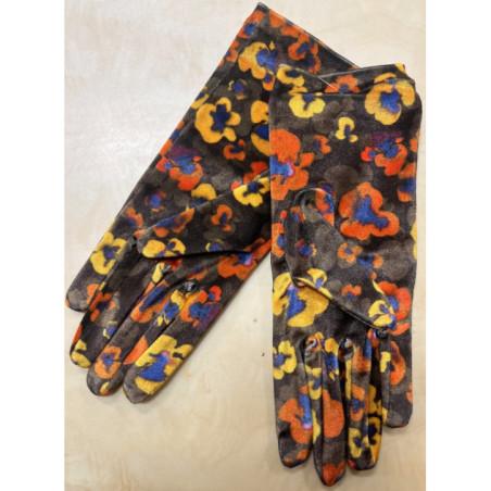 Gants Bouquets fleuris Jaunes orange Caprices