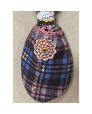 chausson-les-petits-caprices-polaire-Kilty-pink-vintage-détail
