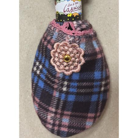 chausson-les-petits-caprices-polaire-Kilty-pink-vintage-détail