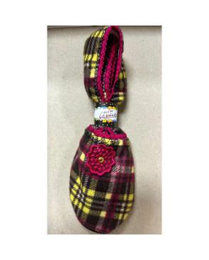 Chaussons de voyage jaune Kilty pink