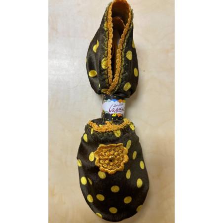 Chaussons de voyage Dots Jaune