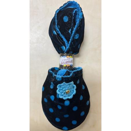 Chaussons de voyage Dots Bleu Turquoise