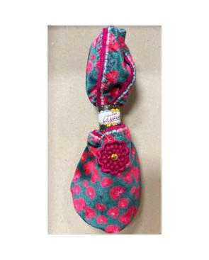 Chaussons de Voyage verte Ginko magenta Ixli