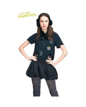  Collant coton dentelle fleuri cobalt détail