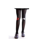 Collant noir bisoux et moustaches