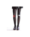 Collant noir bisoux et moustaches