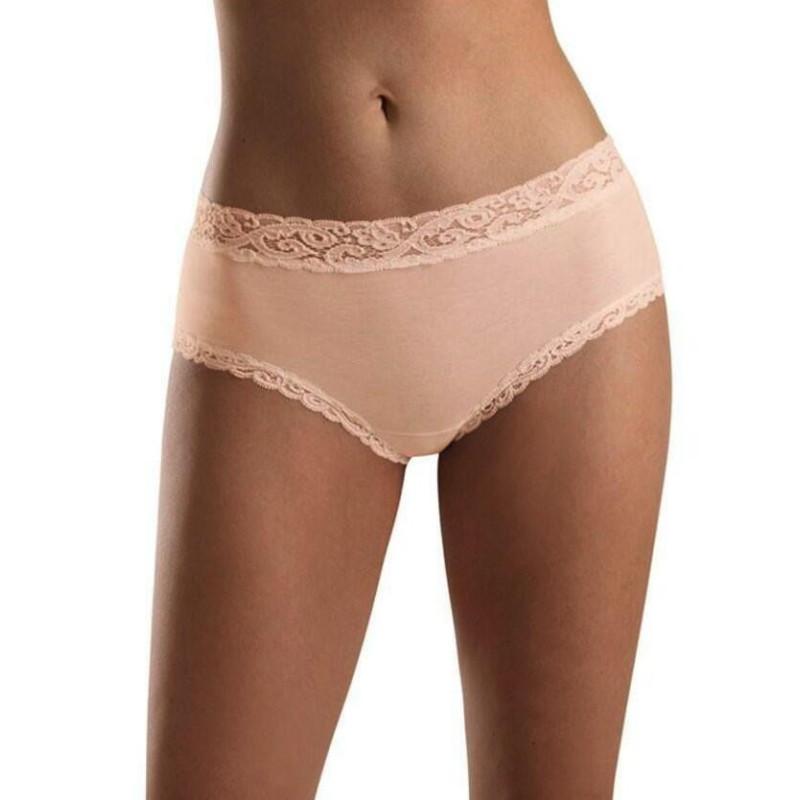 Culotte Hanro  moments coton et dentelle peau