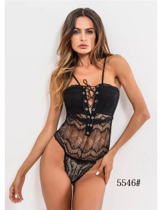 Body Dentelle Laçage decolleté droit