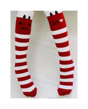 Mi bas enfant love cat rouge et blanc