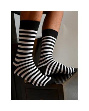 Chaussettes Rayures noires et blanches