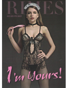 Collant combainaison Dentelle et ruban fines bretelles