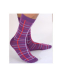 chaussettes Macahel hom Ecossaises violet