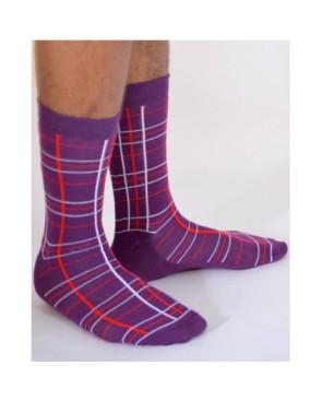 chaussettes Macahel hom Ecossaises violet
