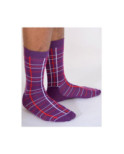 chaussettes Macahel hom Ecossaises violet
