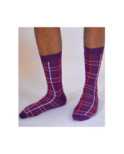 chaussettes Macahel hom Ecossaises violet
