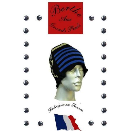 Bonnet Rayures et sigles Berthe aux grands pieds