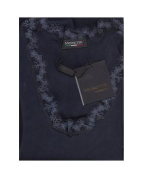  Chemise ML Col Rond Moretta 5347 bleu