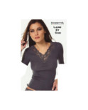 Chemise MC Col V Laine et soie