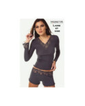 Chemise Manche longue col V Laine et soie Moretta