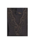 Chemise Manche longue col V Laine et soie Moretta