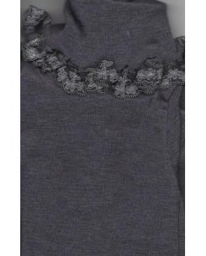  Chemise Moretta Laine et soie Col Cheminée rouge