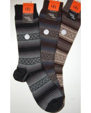 Chaussettes En laine Angora Homme losanges et rayures assortiment