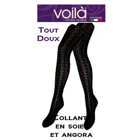 Collant Ajouré en soie et Angora