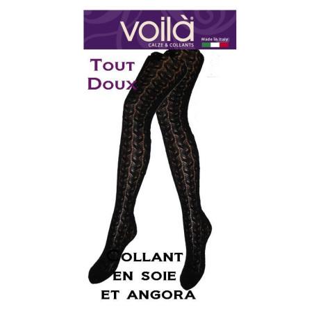 Collant Ajouré en soie et Angora