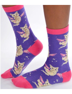 chaussettes petits chatons anges 2