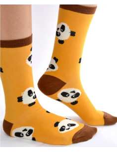 Chaussettes moutarde Pandas 2