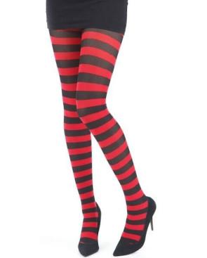 Collant Pamela Mann Rayures bicolores rouge