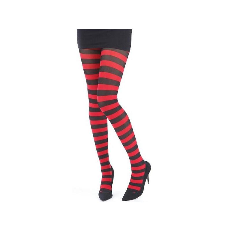 Collant Pamela Mann Rayures bicolores rouge