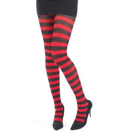 Collant Pamela Mann Rayures bicolores rouge